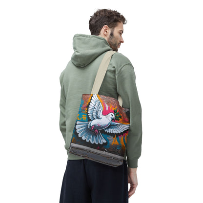 Artistic Surge - Eco-Friendly Canvas Tote Bag - PEACE