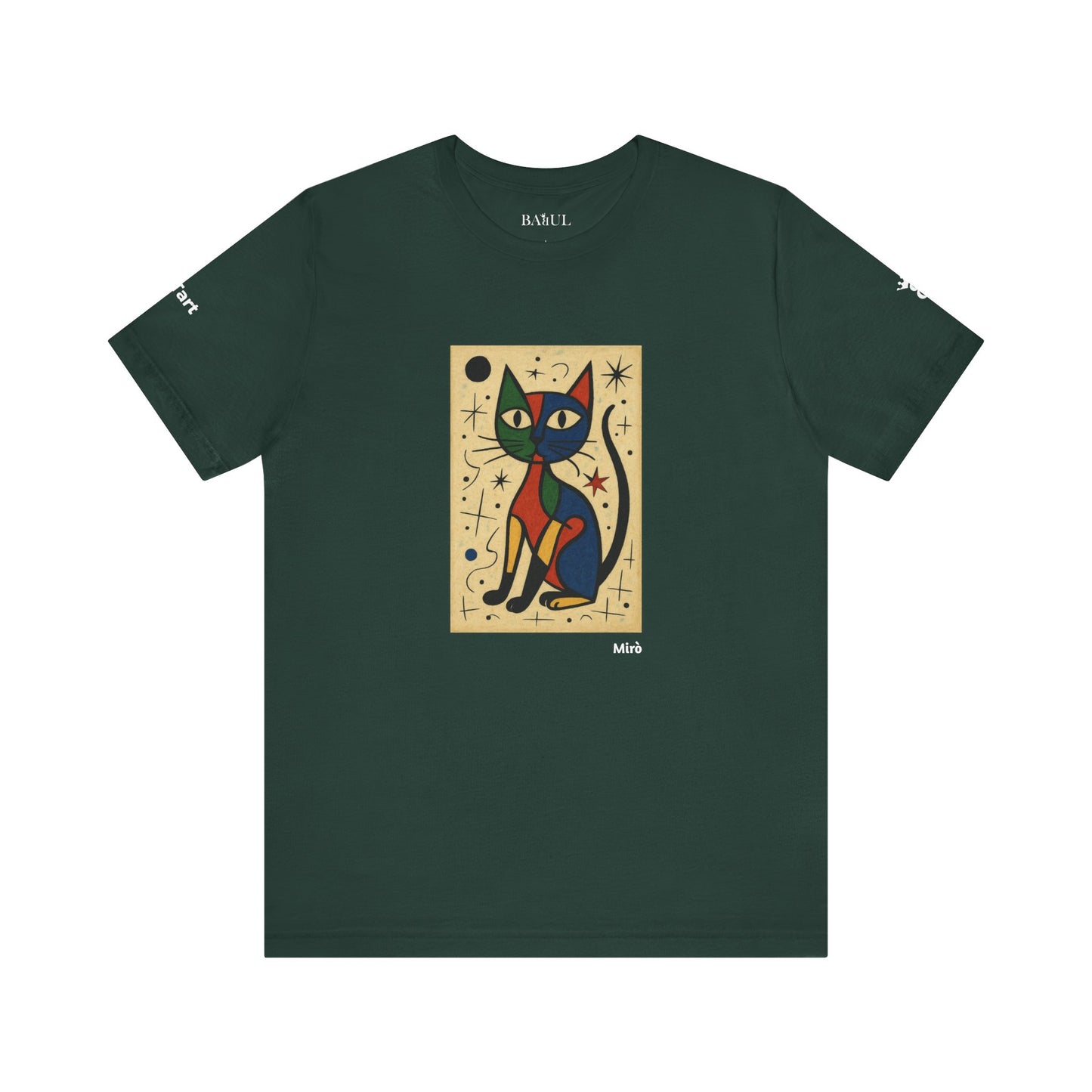 T-shirt unisex CATART - MIRO - Dipinto iconico rivisitato con i gatti