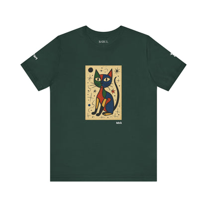 T-shirt unisex CATART - MIRO - Dipinto iconico rivisitato con i gatti