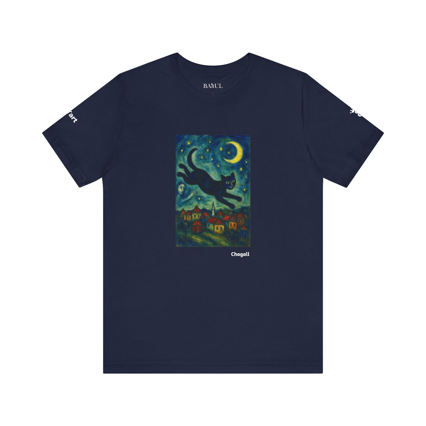 T-shirt unisex CATART - MARC CHAGALL - Un dipinto iconico rivisitato con i gatti