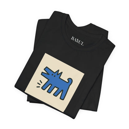 Unisex T-Shirt con cane DOGART  - KEITH HARING - Dipinto iconico rivisitato con i cani