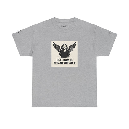Rebel Graphic Tee - Unisex Heavy Cotton T-Shirt for the Wild at Heart. Rebel Tees, Born to Be Worn - FREEDOM IS NON-NEGOTIABLE