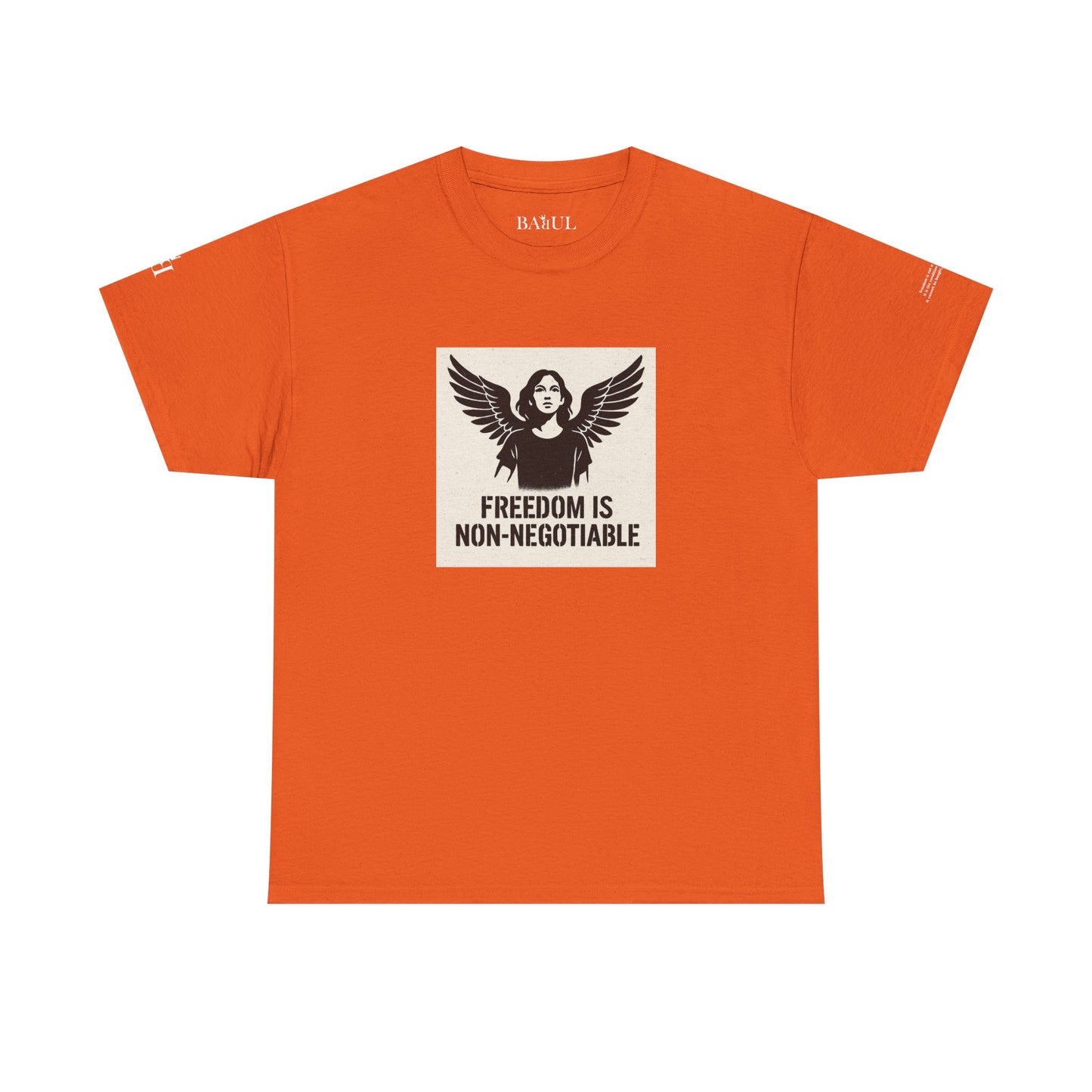Rebel Graphic Tee - Unisex Heavy Cotton T-Shirt for the Wild at Heart. Rebel Tees, Born to Be Worn - FREEDOM IS NON-NEGOTIABLE