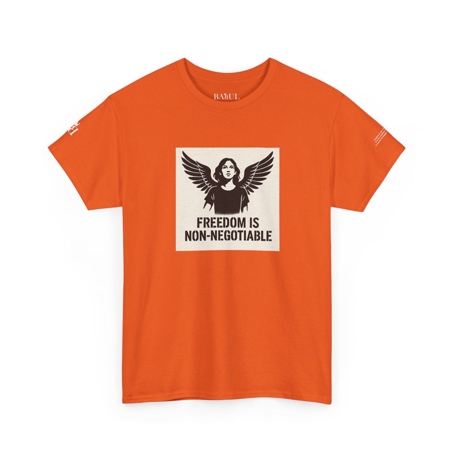 Rebel Graphic Tee - Unisex Heavy Cotton T-Shirt for the Wild at Heart. Rebel Tees, Born to Be Worn - FREEDOM IS NON-NEGOTIABLE