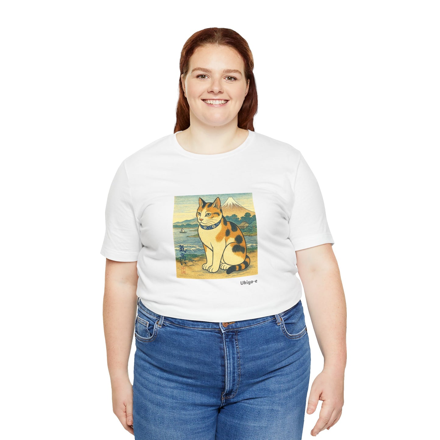 T-Shirt unisex CATART - Stile artistico giapponese UKIYO-E - Pittura iconica rivisitata con i gatti
