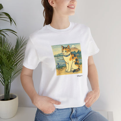 T-Shirt unisex CATART - Stile artistico giapponese UKIYO-E - Pittura iconica rivisitata con i gatti