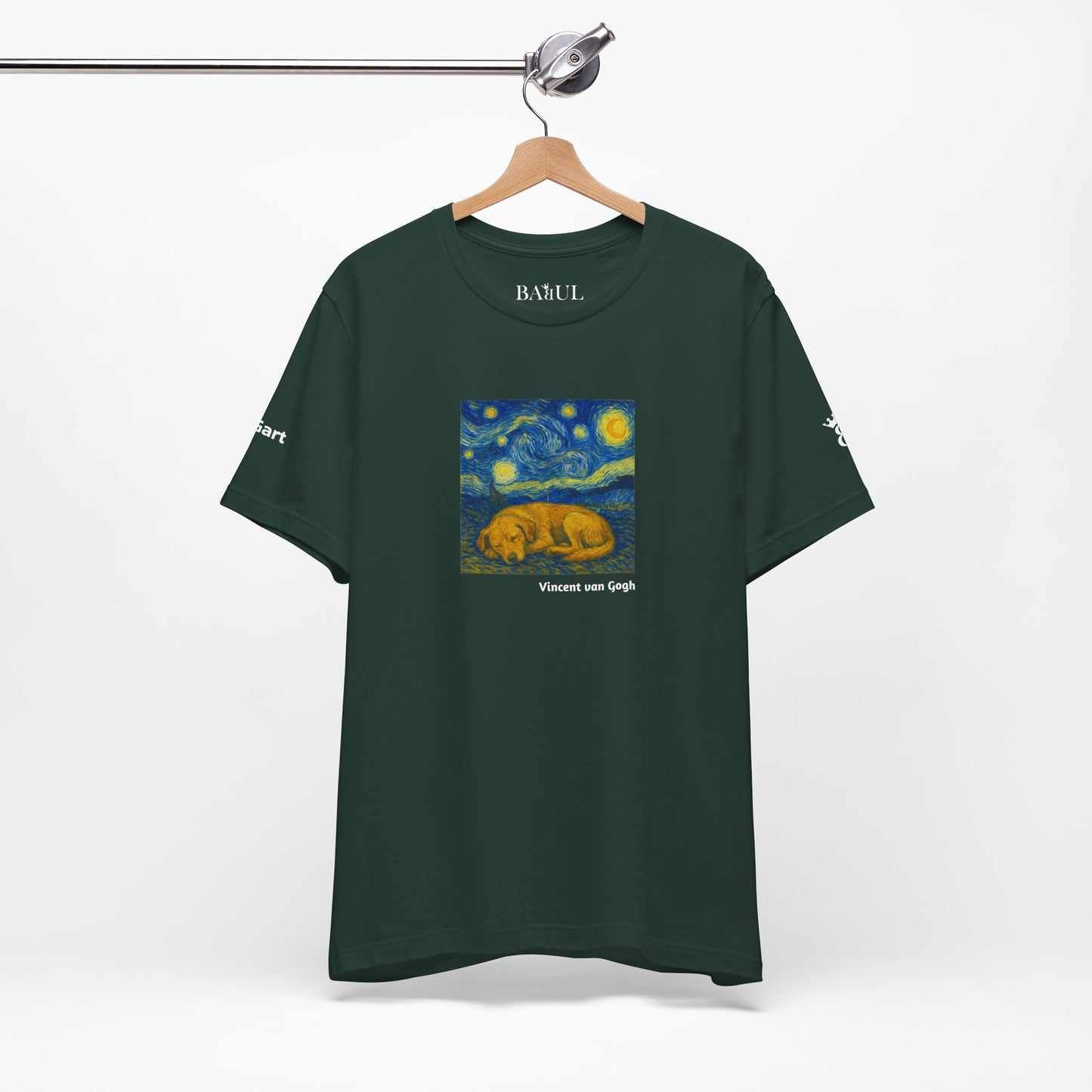 Unisex T-Shirt con cane DOGART  - VAN GOGH - Un dipinto iconico rivisitato con i cani