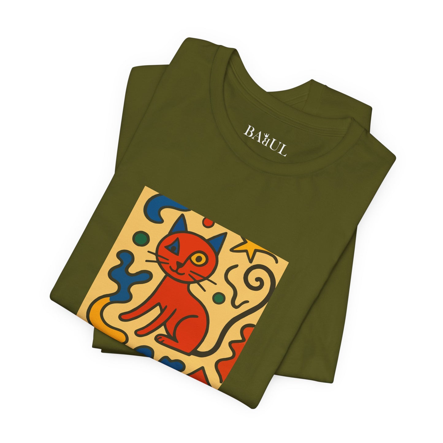 T-shirt unisex CATART - MIRO - Dipinto iconico rivisitato con i gatti