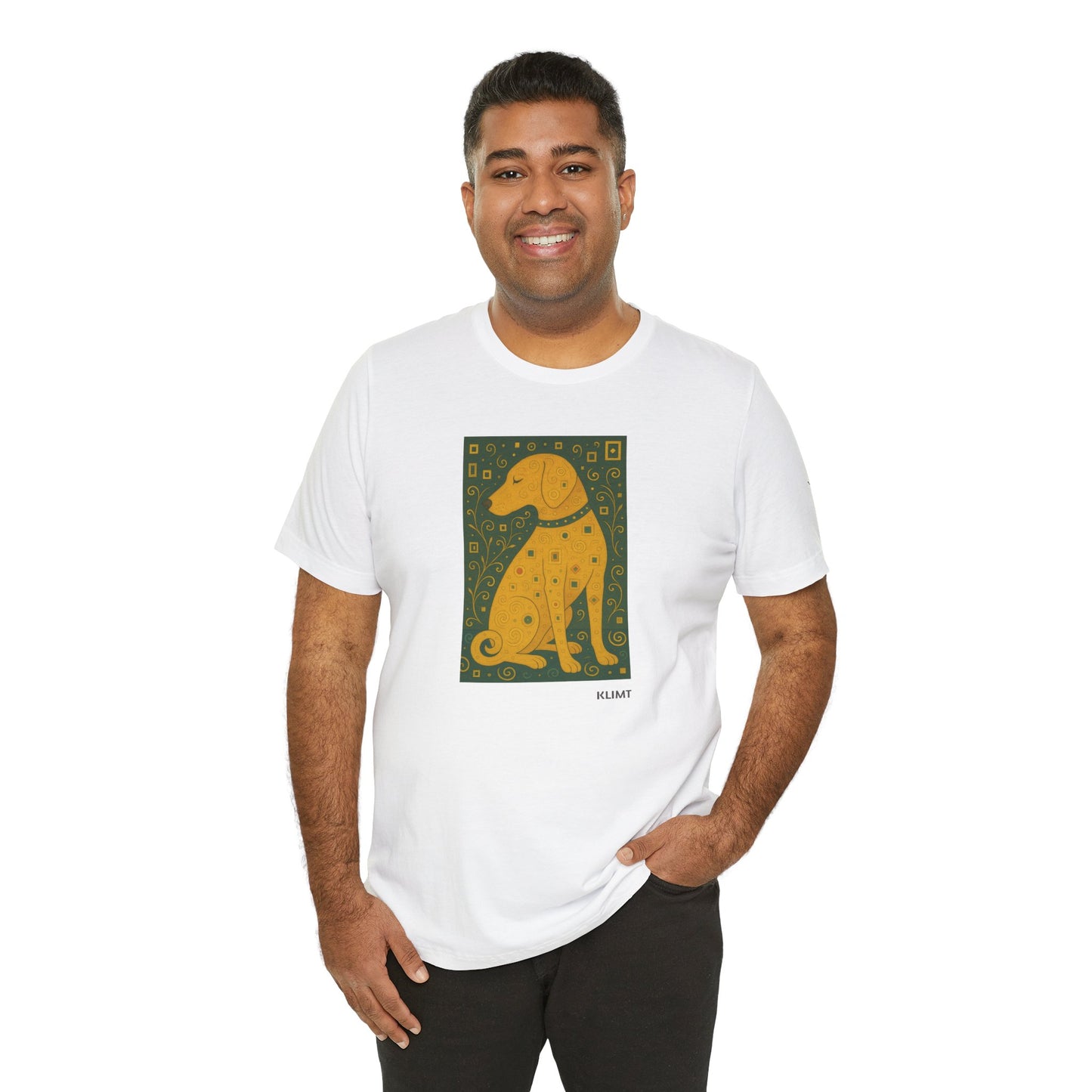 Unisex T-Shirt con cane DOGART  - KLIMT - Dipinto iconico rivisitato con i cani