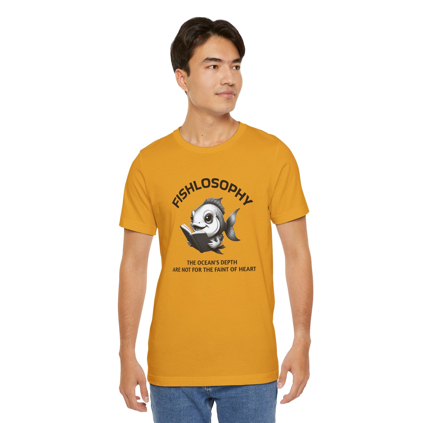Fishlosophy Unisex Jersey Maglietta a maniche corte – Vedi la vastità anche in piccoli spazi.