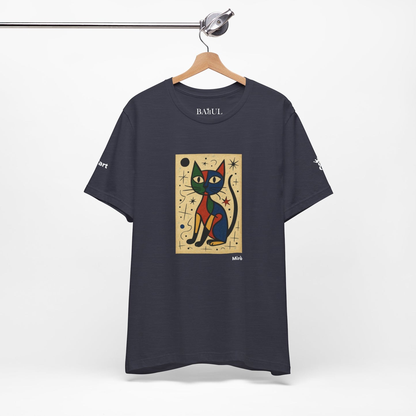T-shirt unisex CATART - MIRO - Dipinto iconico rivisitato con i gatti