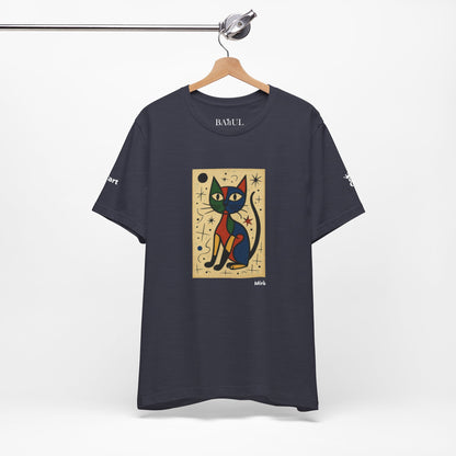 T-shirt unisex CATART - MIRO - Dipinto iconico rivisitato con i gatti