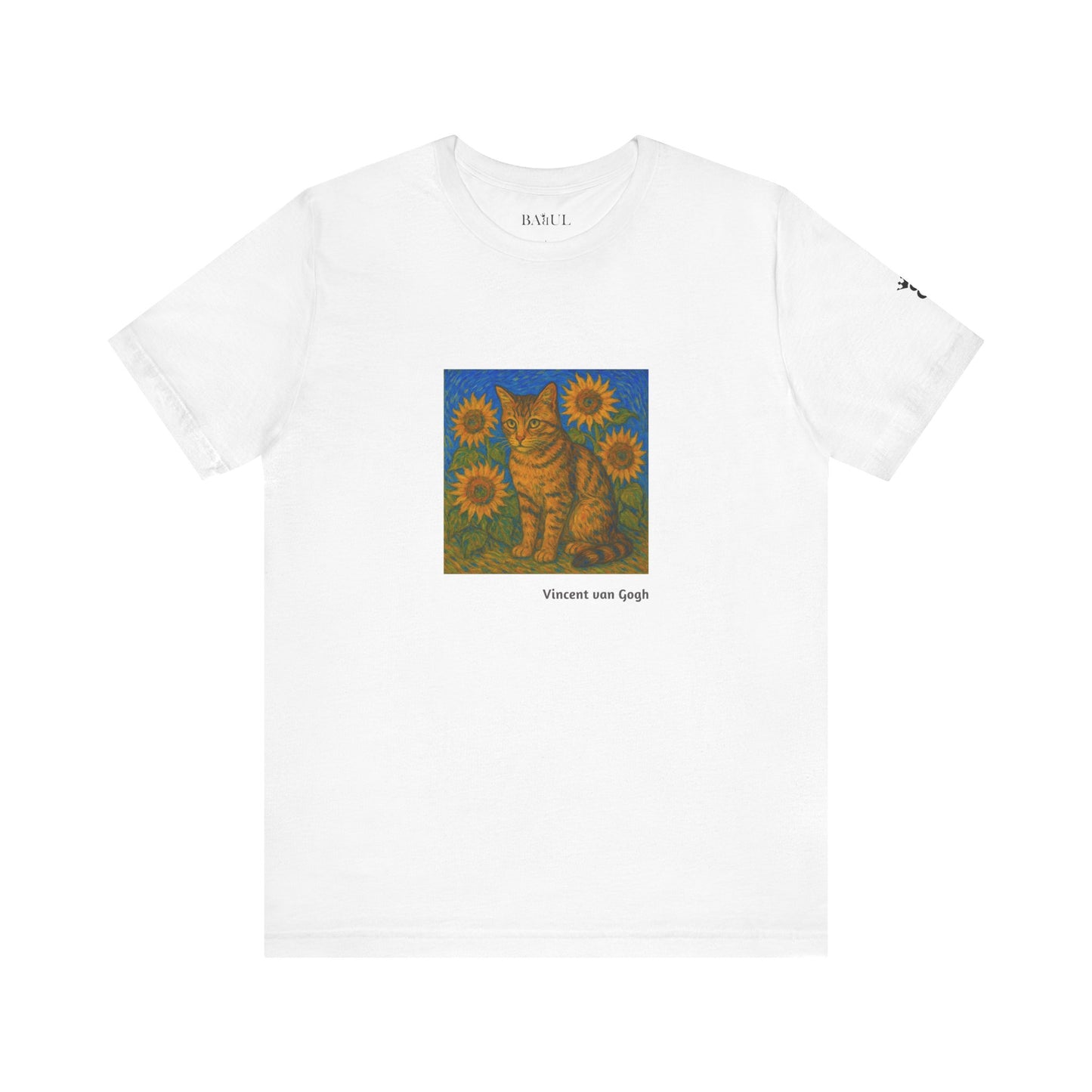 T-shirt unisex CATART - Vincent van Gogh - Un dipinto iconico rivisitato con i gatti