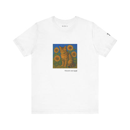 T-shirt unisex CATART - Vincent van Gogh - Un dipinto iconico rivisitato con i gatti