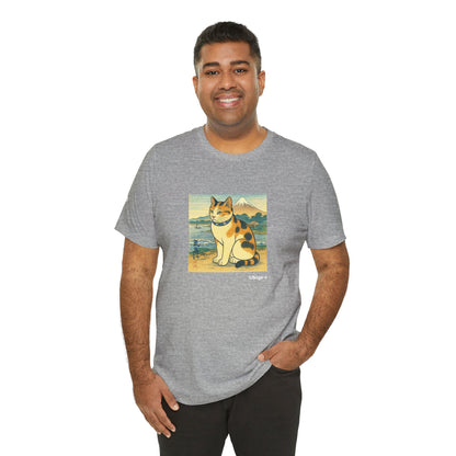 T-Shirt unisex CATART - Stile artistico giapponese UKIYO-E - Pittura iconica rivisitata con i gatti