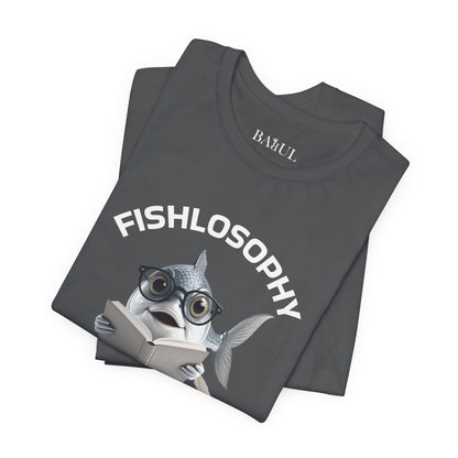 Fishlosophy Unisex Jersey Maglietta a maniche corte – Le profondità dell'oceano non sono per i deboli di cuore.