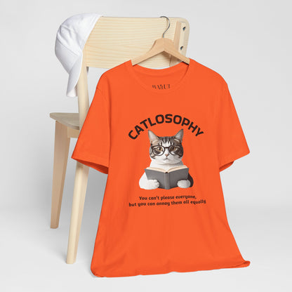 Catlosophy Unisex Jersey Maglietta a maniche corte – Design "Non puoi accontentare tutti"