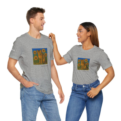 T-shirt unisex CATART - Vincent van Gogh - Un dipinto iconico rivisitato con i gatti