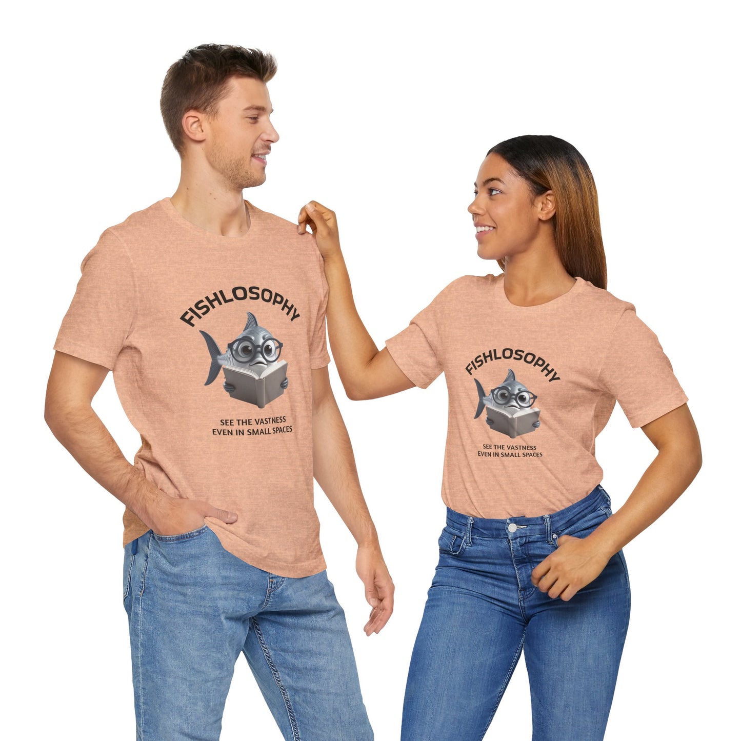 Fishlosophy Unisex Jersey Maglietta a maniche corte – Vedi la vastità anche in spazi ristretti.