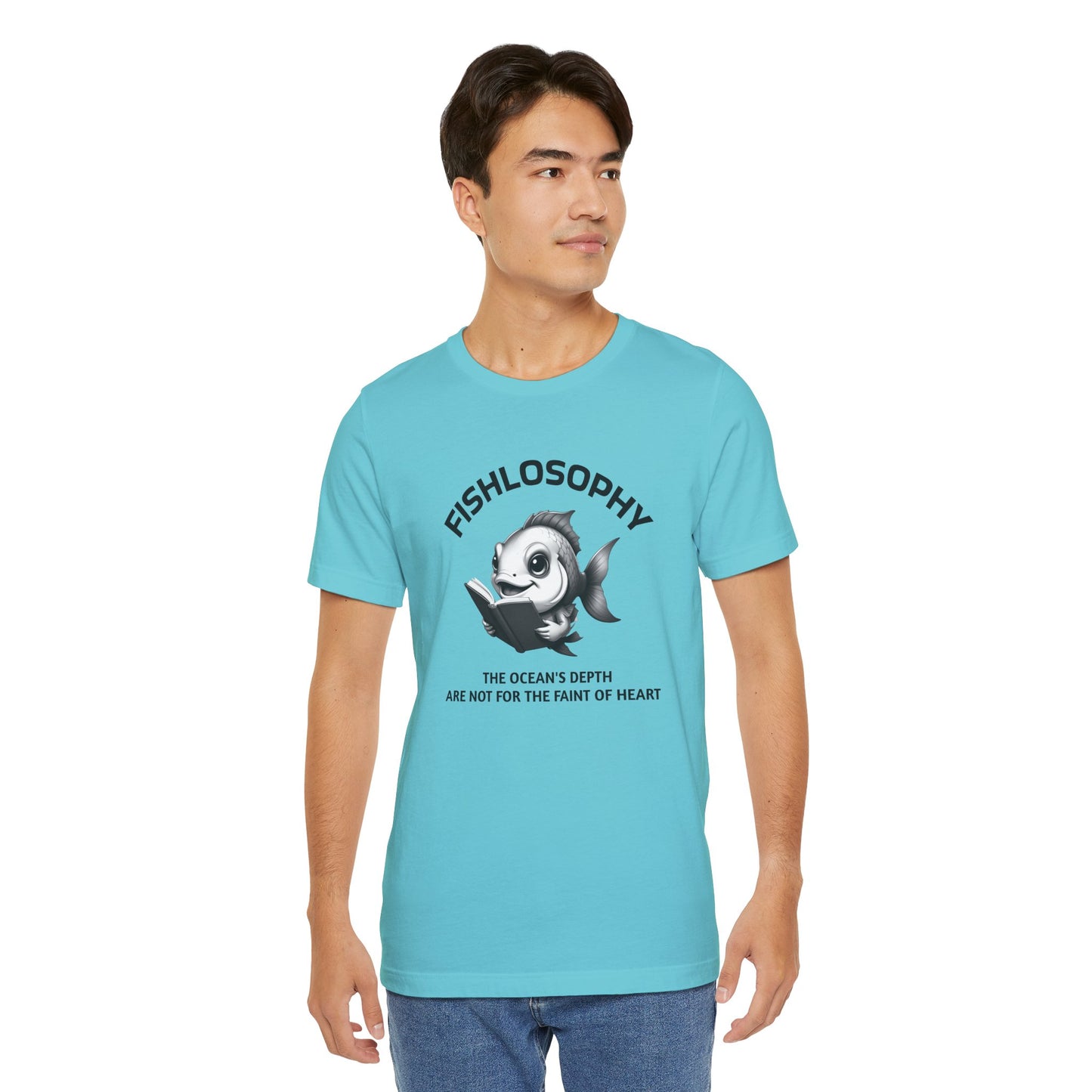 Fishlosophy Unisex Jersey Maglietta a maniche corte – Vedi la vastità anche in piccoli spazi.