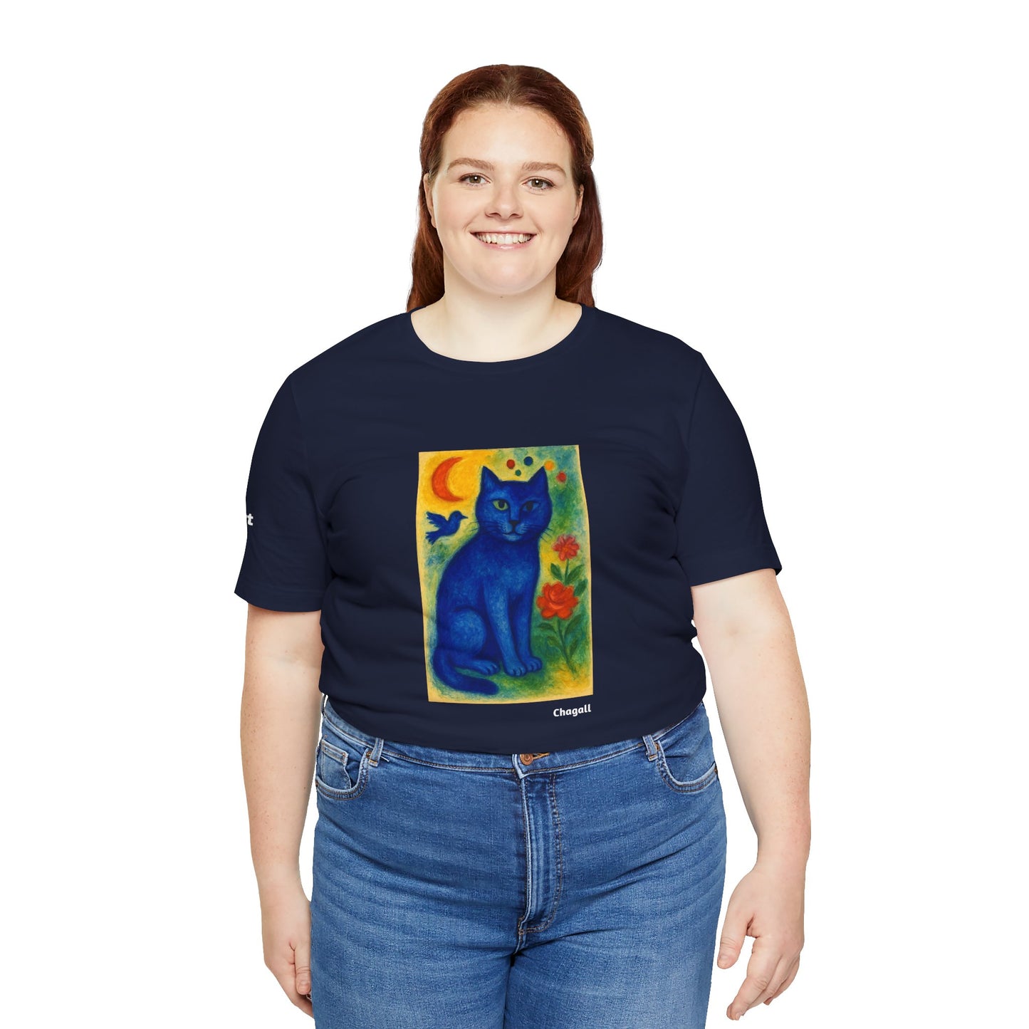T-shirt unisex CATART - MARC CHAGALL - Un dipinto iconico rivisitato con i gatti