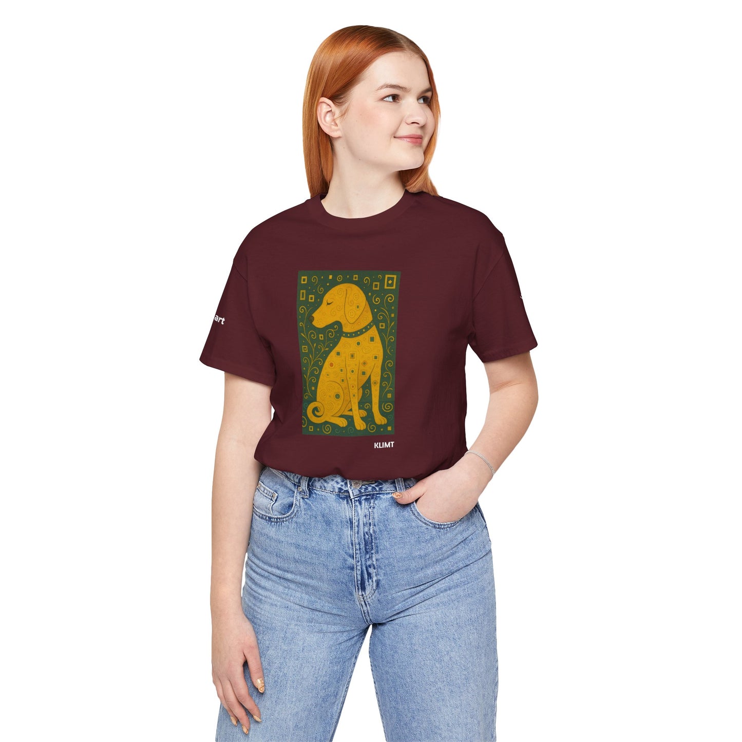 Unisex T-Shirt con cane DOGART  - KLIMT - Dipinto iconico rivisitato con i cani