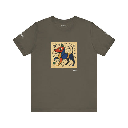 T-Shirt unisex  DOGART - MIRO - Dipinto iconico rivisitato con i cani