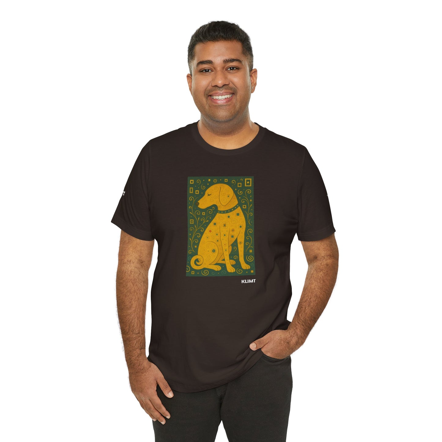 Unisex T-Shirt con cane DOGART  - KLIMT - Dipinto iconico rivisitato con i cani