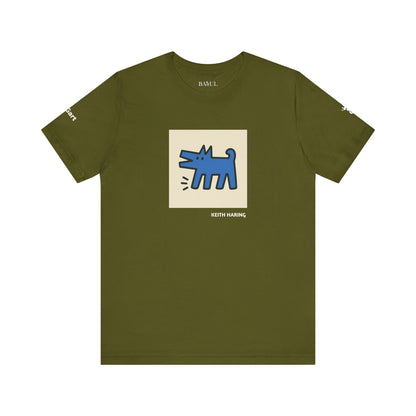 Unisex T-Shirt con cane DOGART  - KEITH HARING - Dipinto iconico rivisitato con i cani