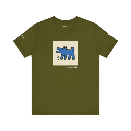 Unisex T-Shirt con cane DOGART  - KEITH HARING - Dipinto iconico rivisitato con i cani