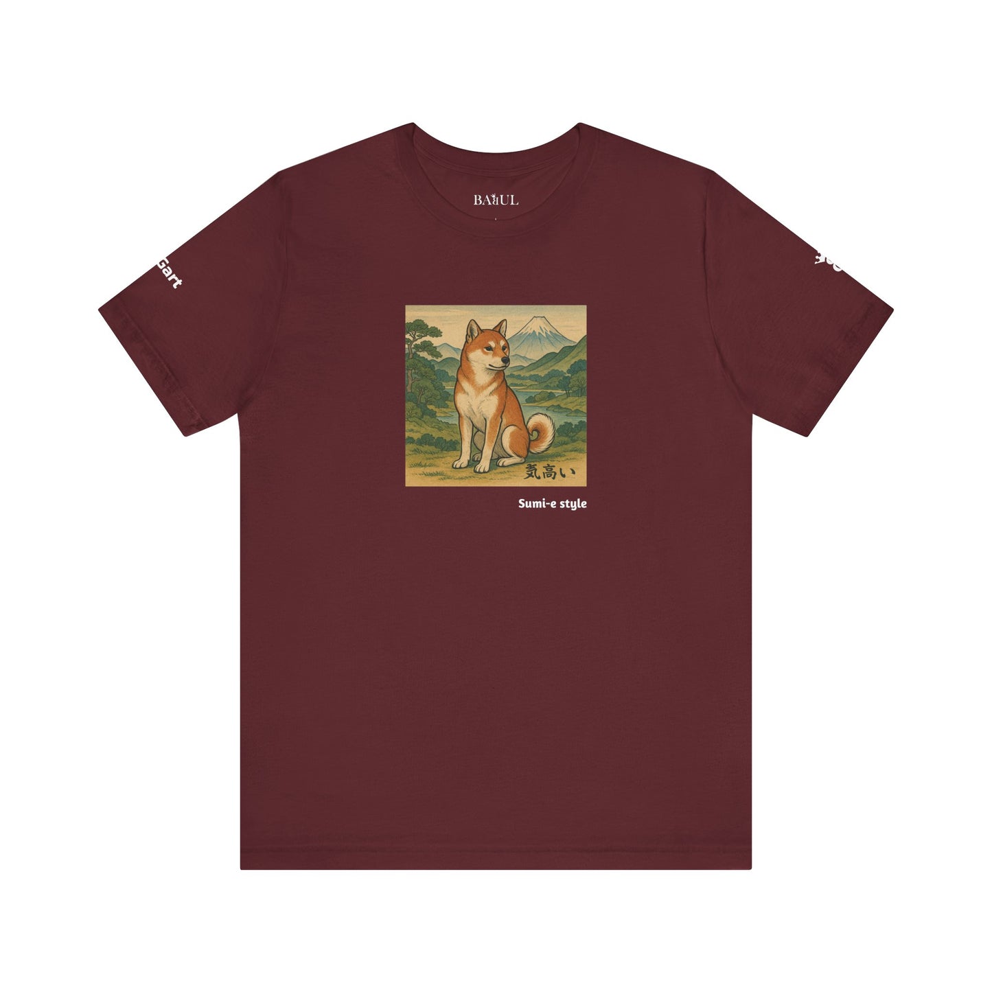 Unisex T-Shirt con cane DOGART - STILE SUMI-E - Dipinto iconico rivisitato con i cani