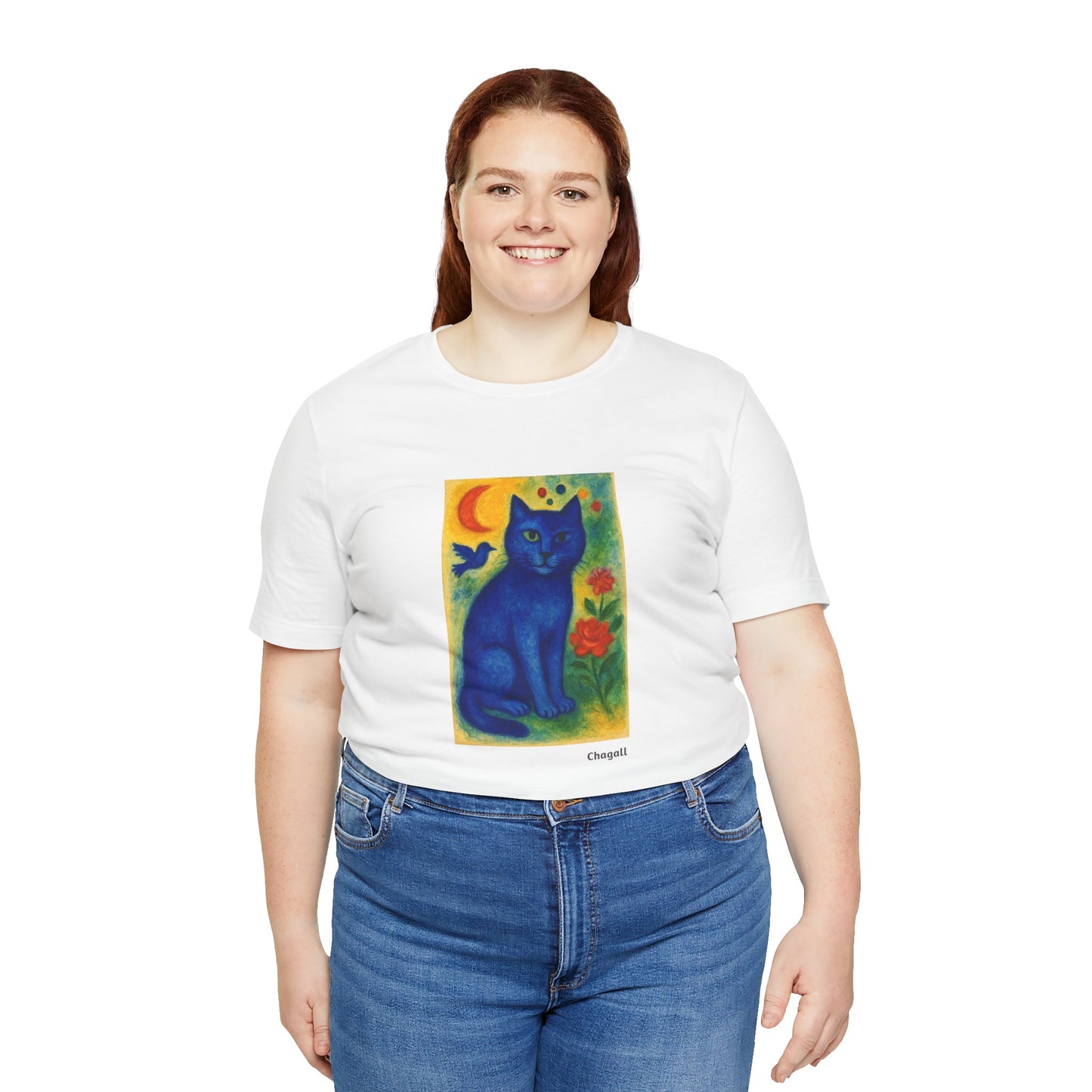 T-shirt unisex CATART - MARC CHAGALL - Un dipinto iconico rivisitato con i gatti