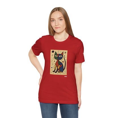 T-shirt unisex CATART - MIRO - Dipinto iconico rivisitato con i gatti