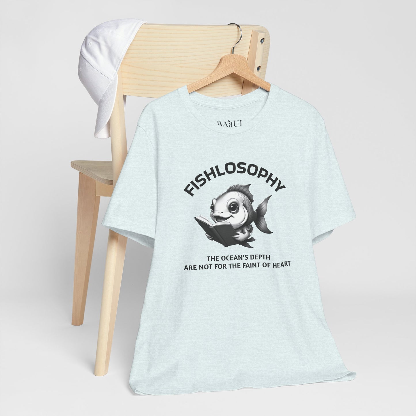 Fishlosophy Unisex Jersey Maglietta a maniche corte – Vedi la vastità anche in piccoli spazi.