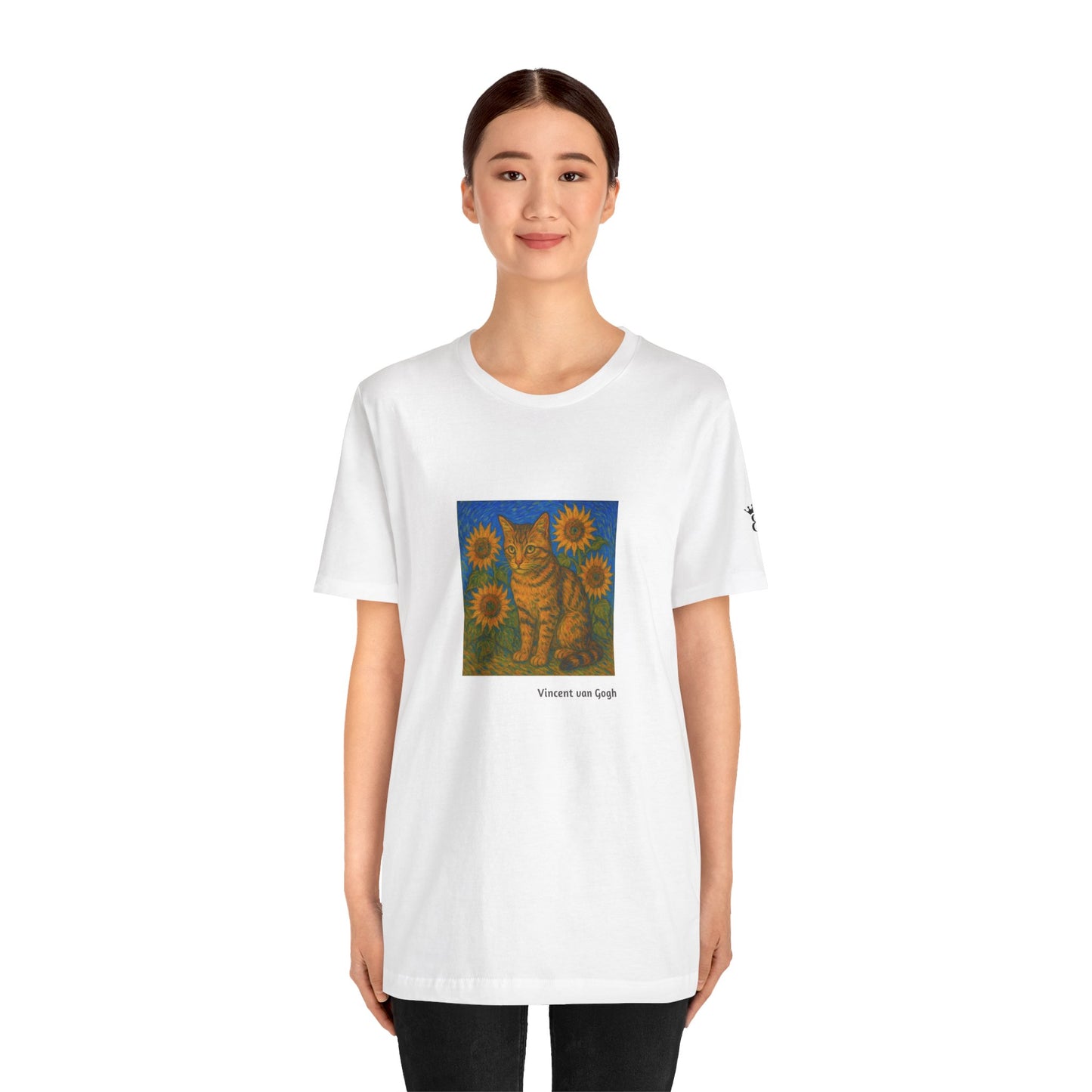 T-shirt unisex CATART - Vincent van Gogh - Un dipinto iconico rivisitato con i gatti