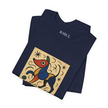 T-Shirt unisex  DOGART - MIRO - Dipinto iconico rivisitato con i cani