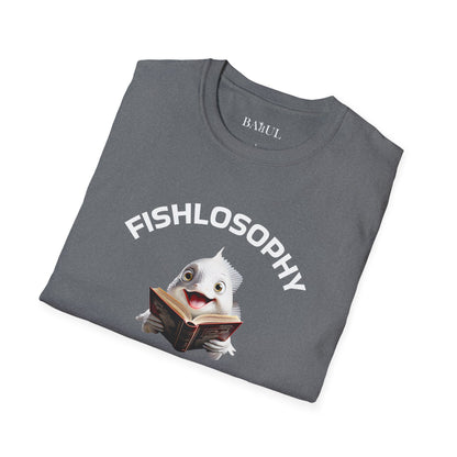 Maglietta unisex Fishlosophy - Design con vibrazioni oceaniche e domande sulla vita - PERLE DI SAGGEZZA DAL MONDO DEI PESCI