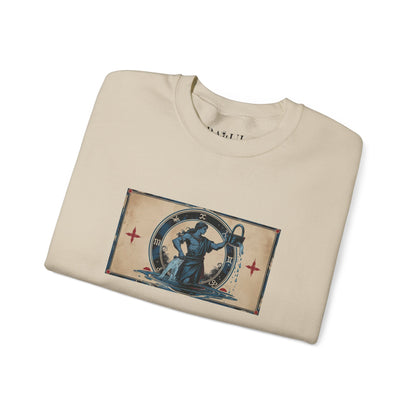 Acquario - Felpa Zodiaco Gotico, grafica in Blu