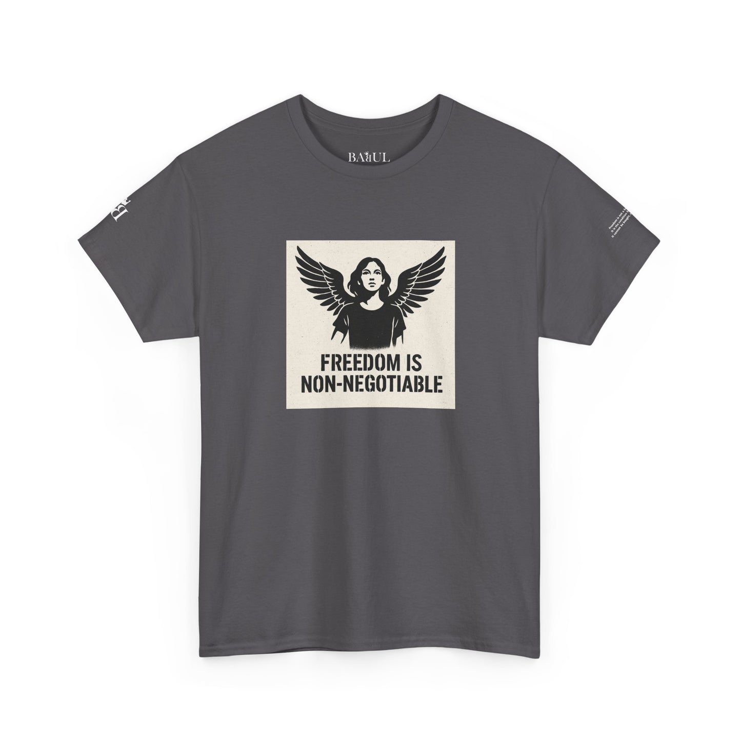 Rebel Graphic Tee - Unisex Heavy Cotton T-Shirt for the Wild at Heart. Rebel Tees, Born to Be Worn - FREEDOM IS NON-NEGOTIABLE