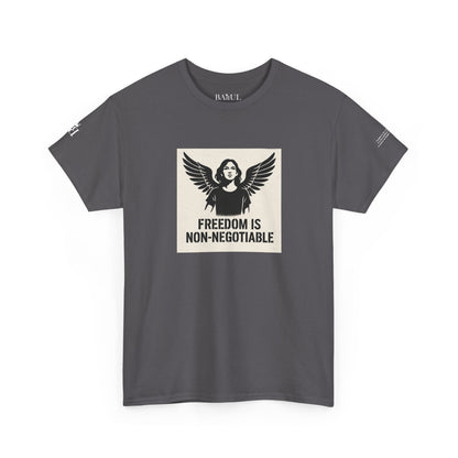 Rebel Graphic Tee - Unisex Heavy Cotton T-Shirt for the Wild at Heart. Rebel Tees, Born to Be Worn - FREEDOM IS NON-NEGOTIABLE