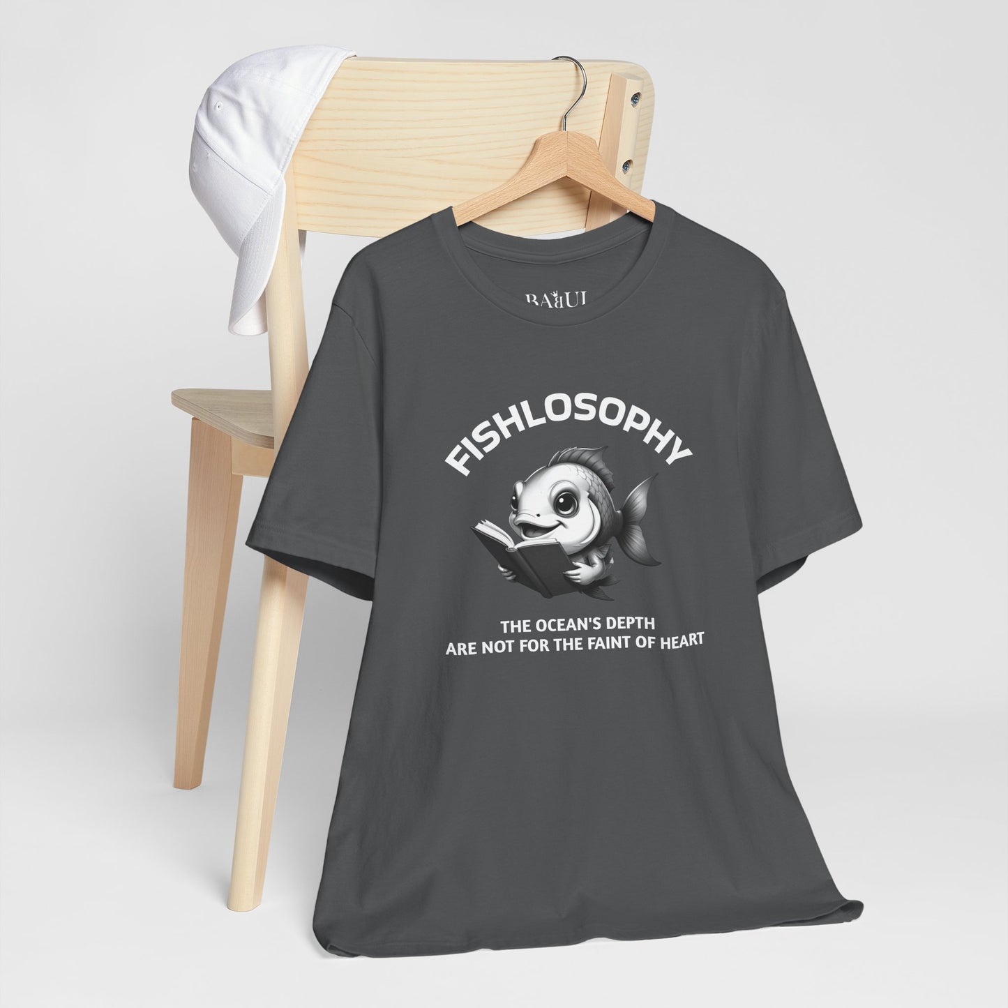 Fishlosophy Unisex Jersey Maglietta a maniche corte – Vedi la vastità anche in piccoli spazi.