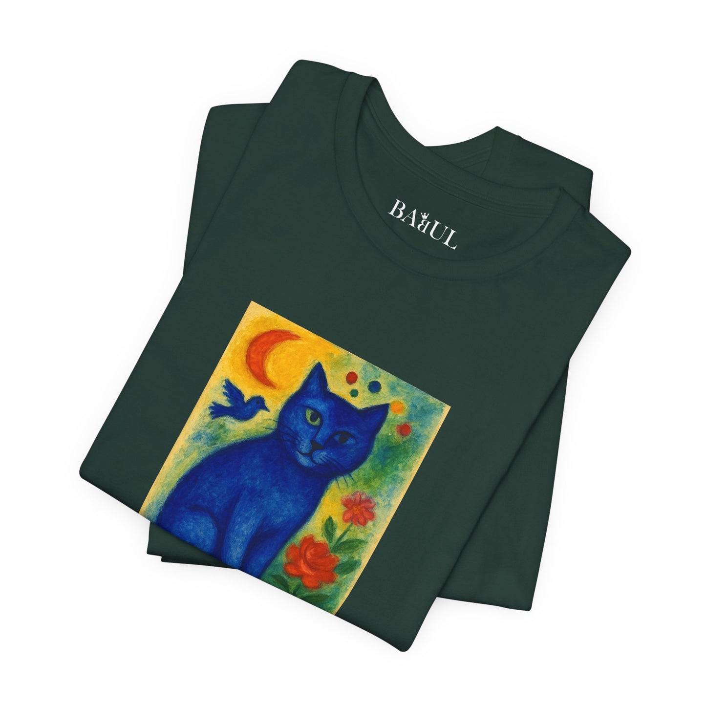 T-shirt unisex CATART - MARC CHAGALL - Un dipinto iconico rivisitato con i gatti
