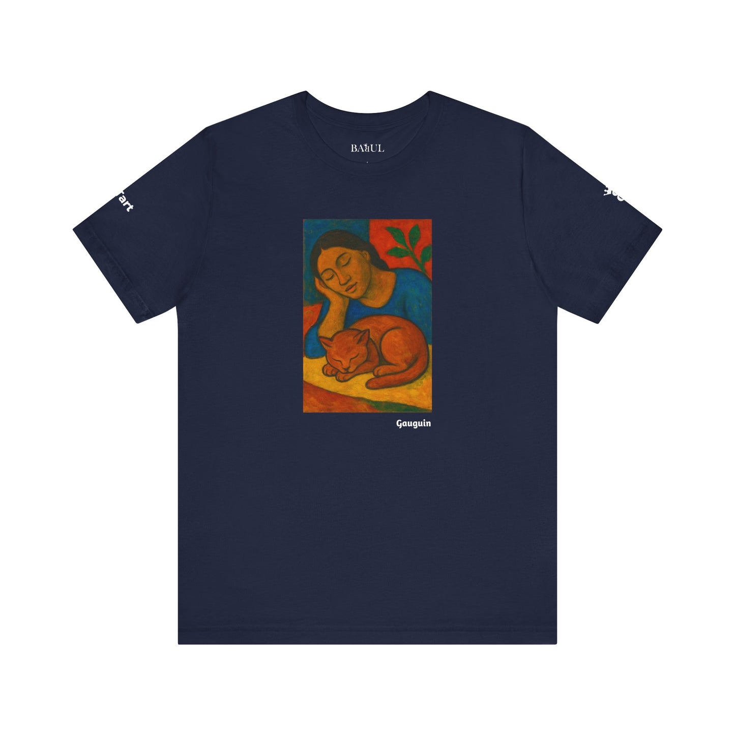 T-shirt unisex CATART - GAUGUIN - Un dipinto iconico rivisitato con i gatti