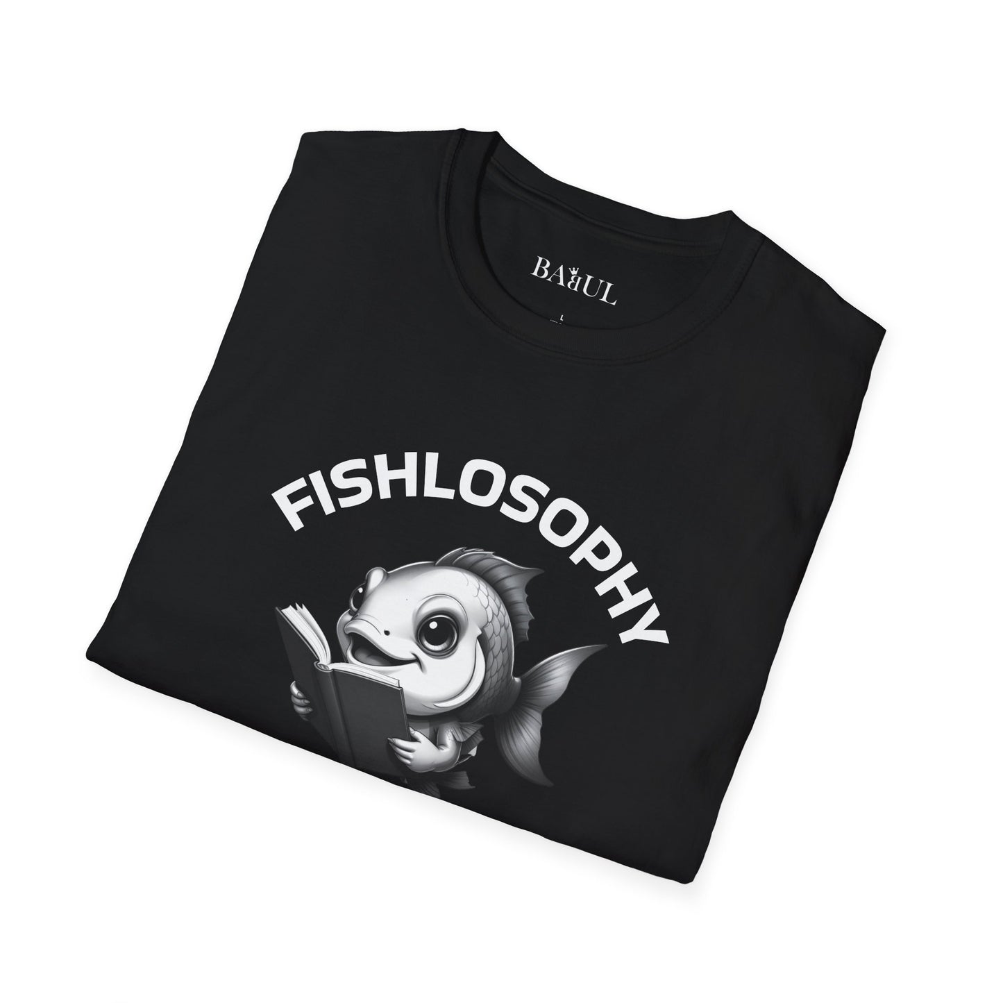 Maglietta unisex Fishlosophy - Design con vibrazioni oceaniche e domande sulla vita - Un pesce intelligente sa che non tutto è come sembra.