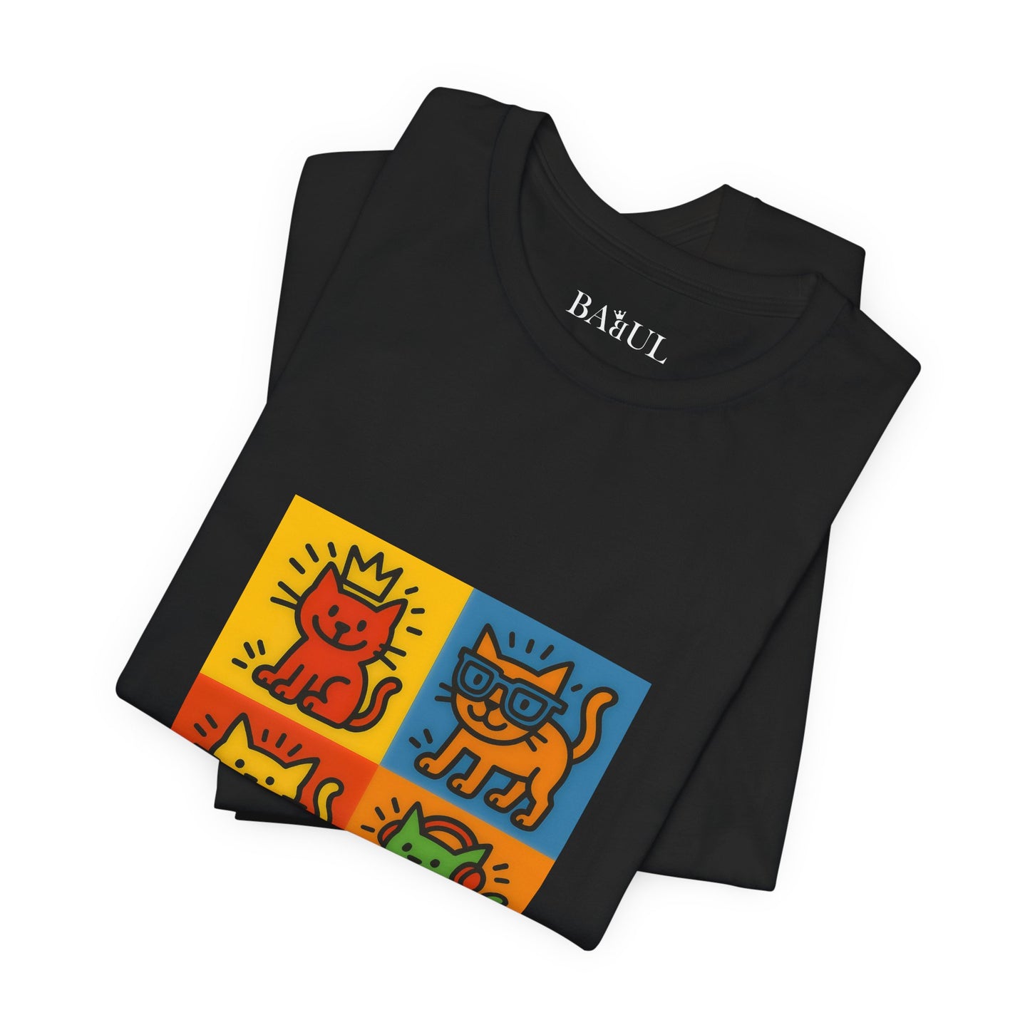 T-shirt unisex CATART - KEITH HARING - Un dipinto iconico rivisitato con i gatti