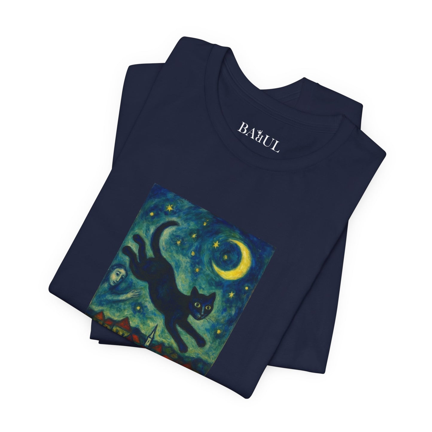 T-shirt unisex CATART - MARC CHAGALL - Un dipinto iconico rivisitato con i gatti