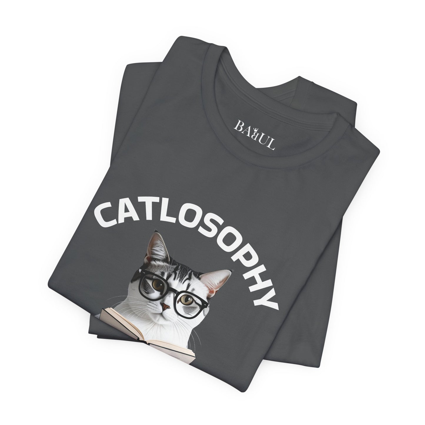 Maglietta a maniche corte unisex Catlosophy – Design "Lascia che il cane abbai"