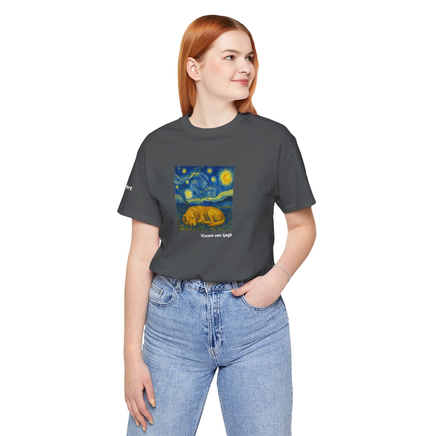 Unisex T-Shirt con cane DOGART  - VAN GOGH - Un dipinto iconico rivisitato con i cani