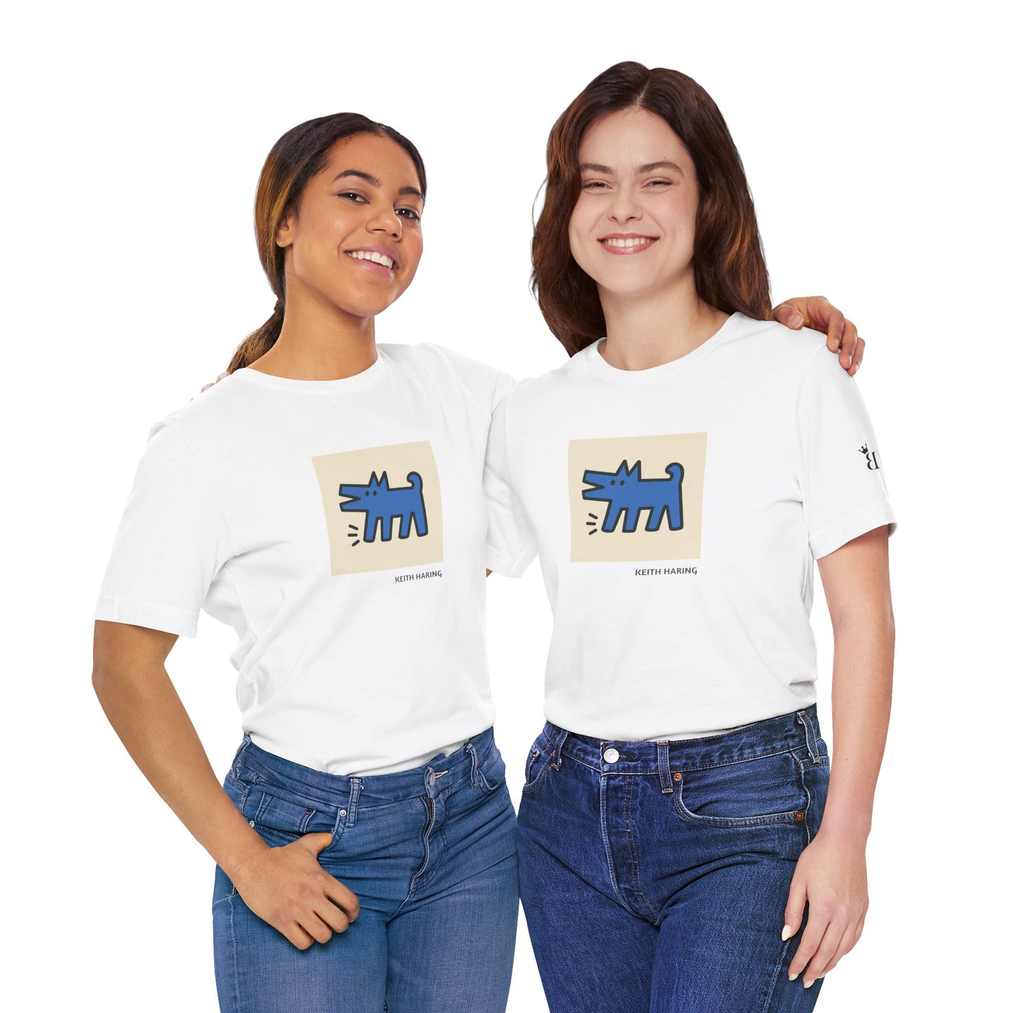 Unisex T-Shirt con cane DOGART  - KEITH HARING - Dipinto iconico rivisitato con i cani