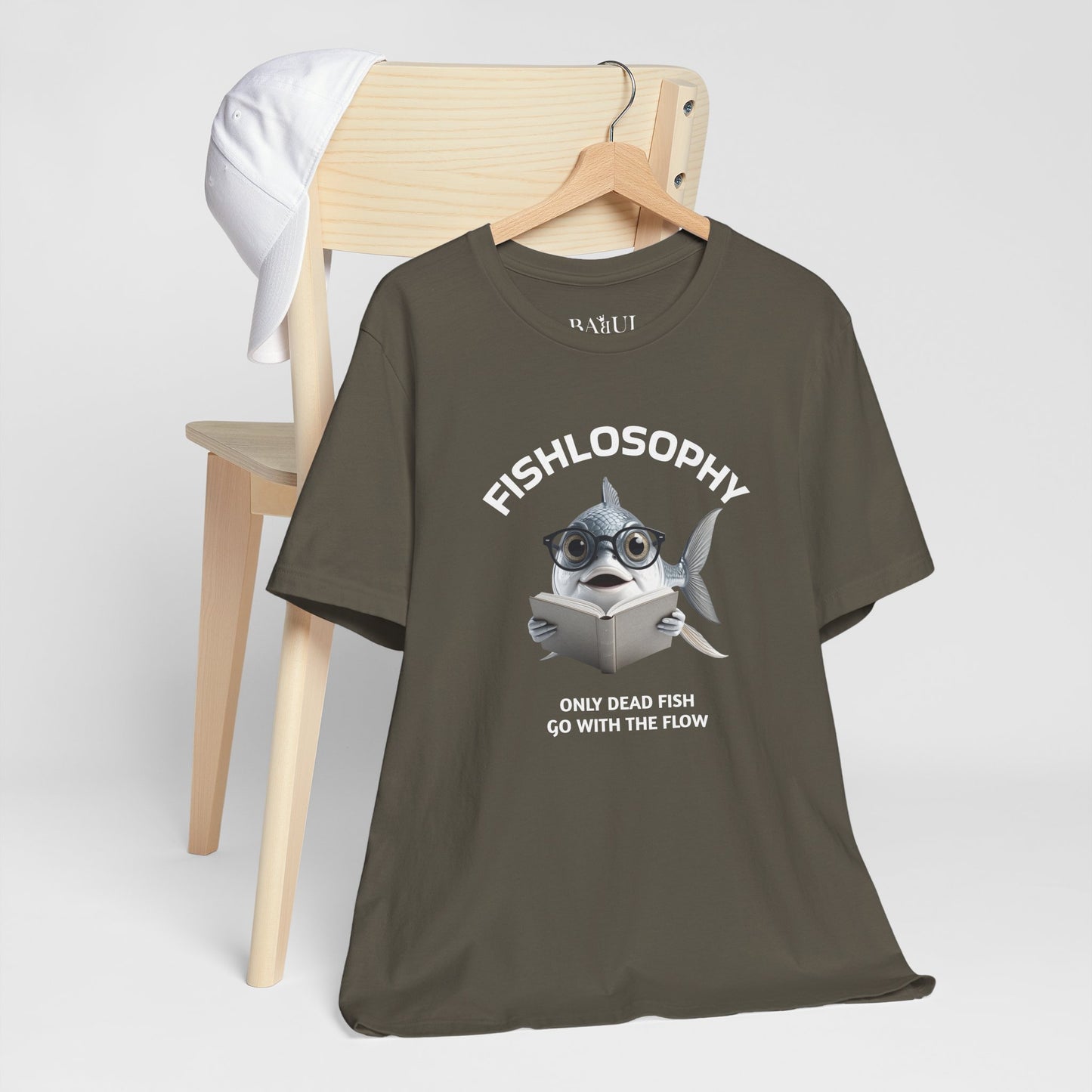 Fishlosophy Unisex Jersey Maglietta a maniche corte – Le profondità dell'oceano non sono per i deboli di cuore.